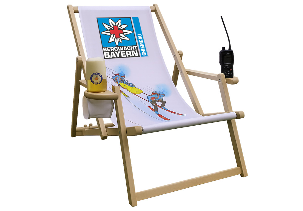 Deckchair Admiral with armrests – with your design / logo / photo – view 3