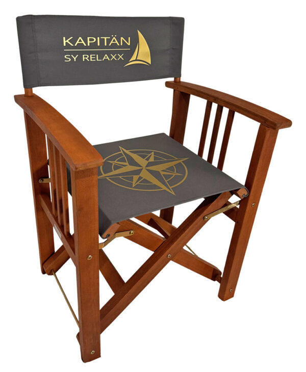 Solid director’s chair Kapitän with your name, logo or design
