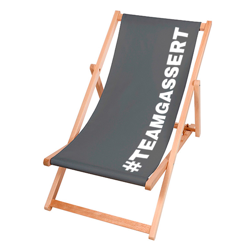 Deckchair with company logo as an employee gift