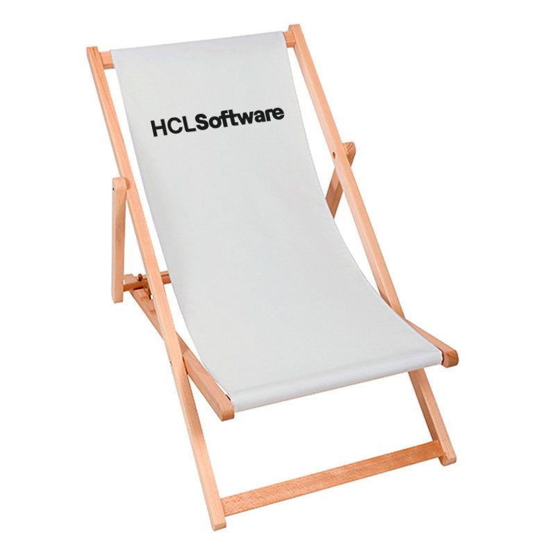 Deckchair with company logo as an employee gift