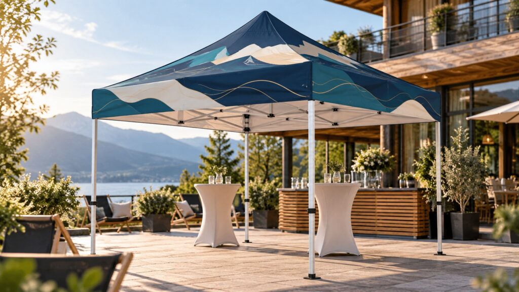 Pop-up gazebo 3×3 m “HEX 40” – printed with your logo