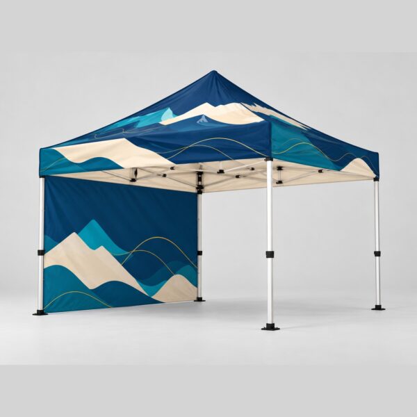 Full-height side wall – 3 m – printed, on the gazebo