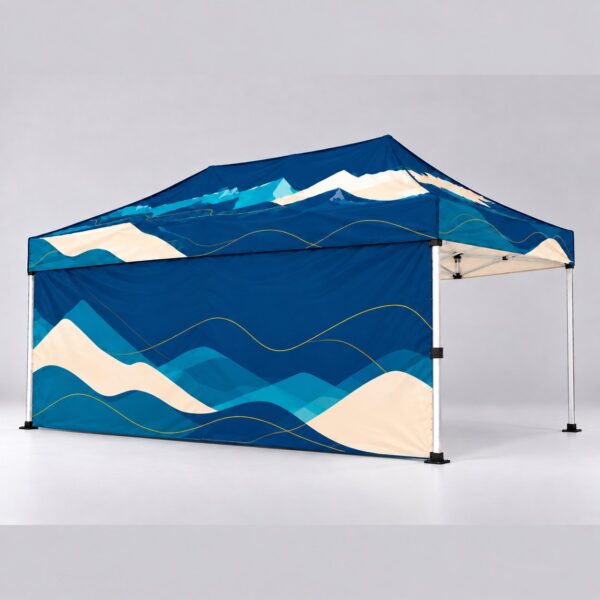 Full-height side wall – 4.5 m – printed, on the gazebo