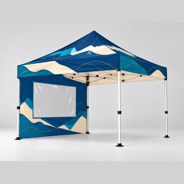 Side wall with window – 3 m – printed, on the gazebo
