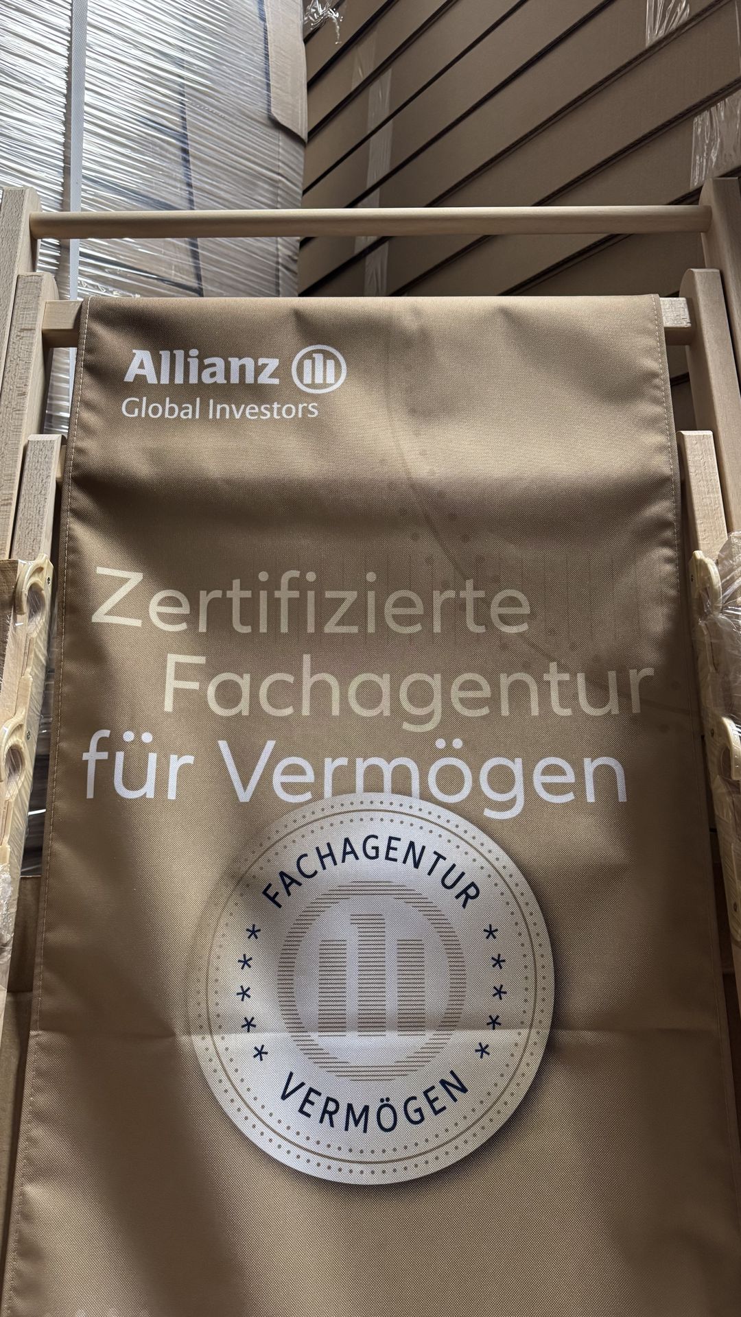 Close-up of the print with logo and seal