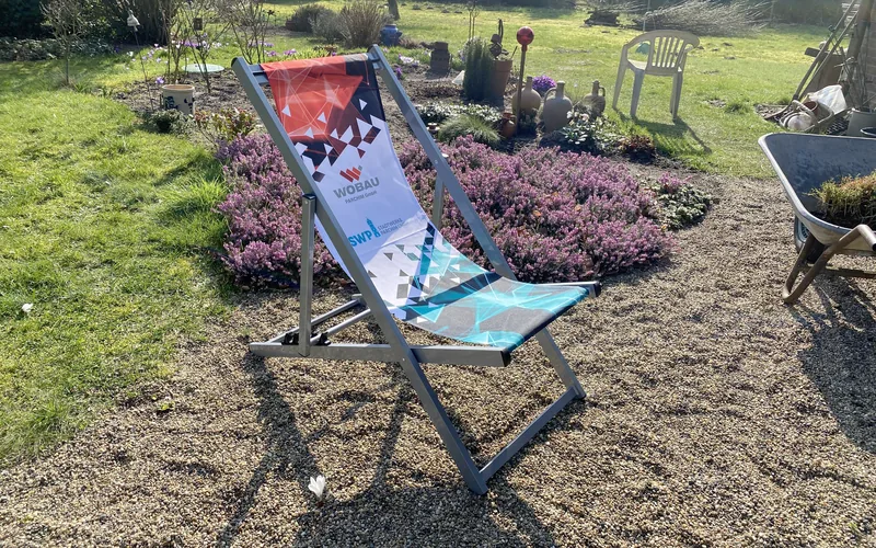 Printed aluminium deckchair Engineer in the garden
