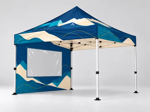 Pop-up gazebo with window print