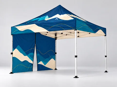 Pop-up gazebo with zip side wall