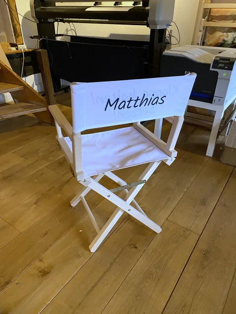 Director’s chair Lotse with light cover and name print