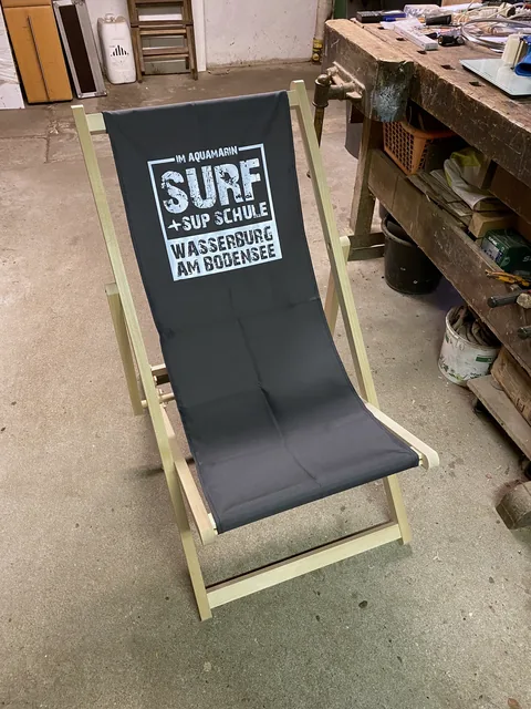 Printed deckchair Skipper with custom print